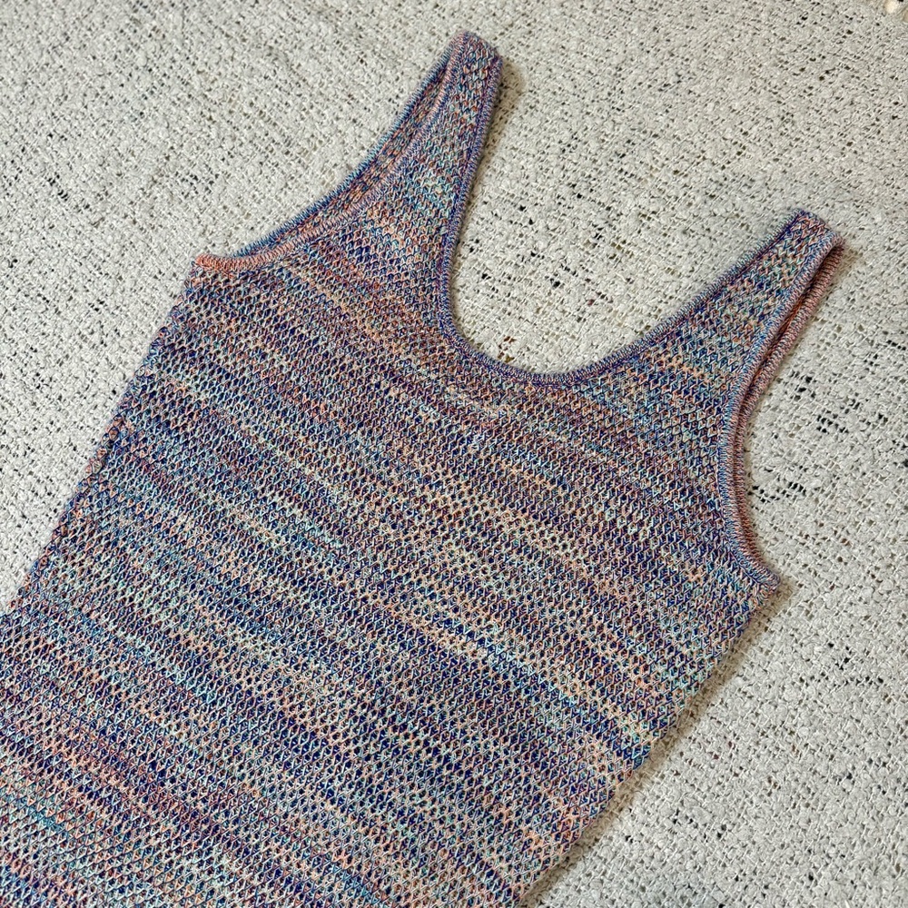 Multicolor Knit Fringe Dress Size S by Future Collective & Alani Noelle - Picture 7 of 12